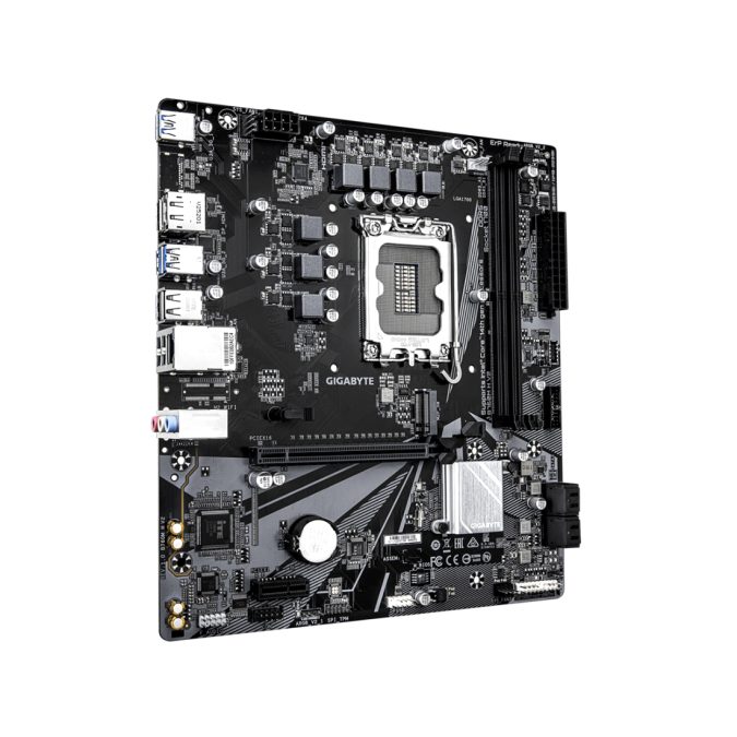 Материнская плата, Gigabyte, B760M H V2 (4719331878054), LGA1700, iB760, 2xDDR5 4000/4800/8000(OC), 4xSATA3, 1xM.2 (PCI-E 4.0x4/x2), Raid, 1хDP, 1xHDMI, 1xPCI-Ex16, 1xPCI-Ex1, mATX