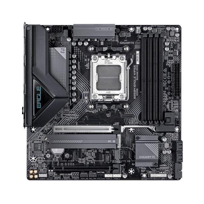 Материнская плата, Gigabyte, B850M EAGLE WIFI6E (4719331871826), AM5, B850, 4xDDR5 4400/4800/5200/8200(OC), 4xSATA3, 2xM.2 (1*PCIe 5.0 x4/x2, 1*PCIe 4.0 x4/x2), RAID, 1xHDMI, 2хDP, 2xPCI-Ex16, WiFi, mATX