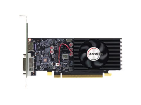 Видеокарта, AFOX, GT1030 4GB D4 LP Single Fan (4897033788618), AF1030-4096D4L2, DDR4, 64bit, HDMI, DVI, 145*69*20 мм, Цветная коробка