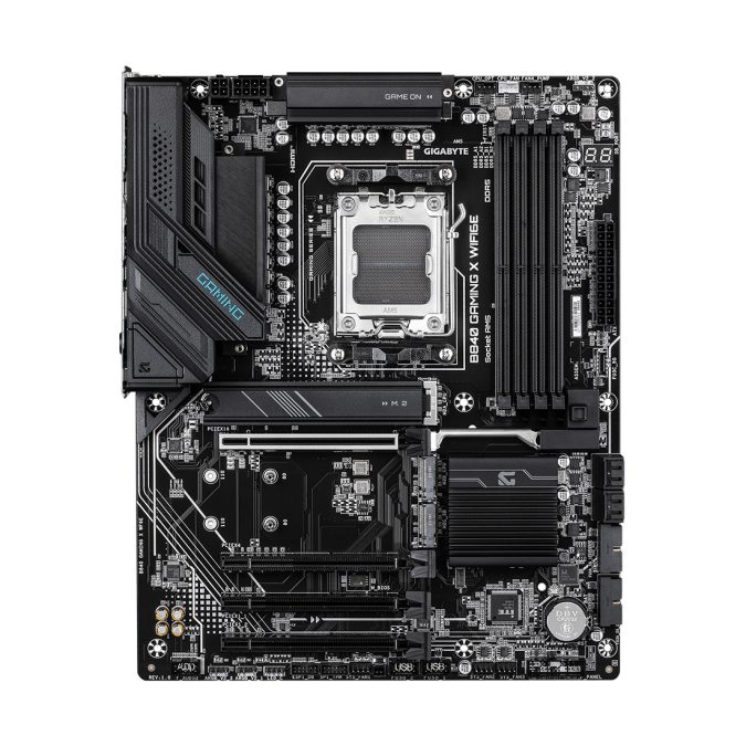 Материнская плата, Gigabyte, B840 GAMING X WIFI6E (4719331876937), AM5, B840, 4xDDR5 4400/4800/5200/8200(OC), 4xSATA3, Raid, 3xM.2 (2*PCI-E 4.0x4/x2, 1*PCI-E 3.0x4/x2), 1хDP, 1xHDMI, 4xPCI-Ex16, WiFi, ATX