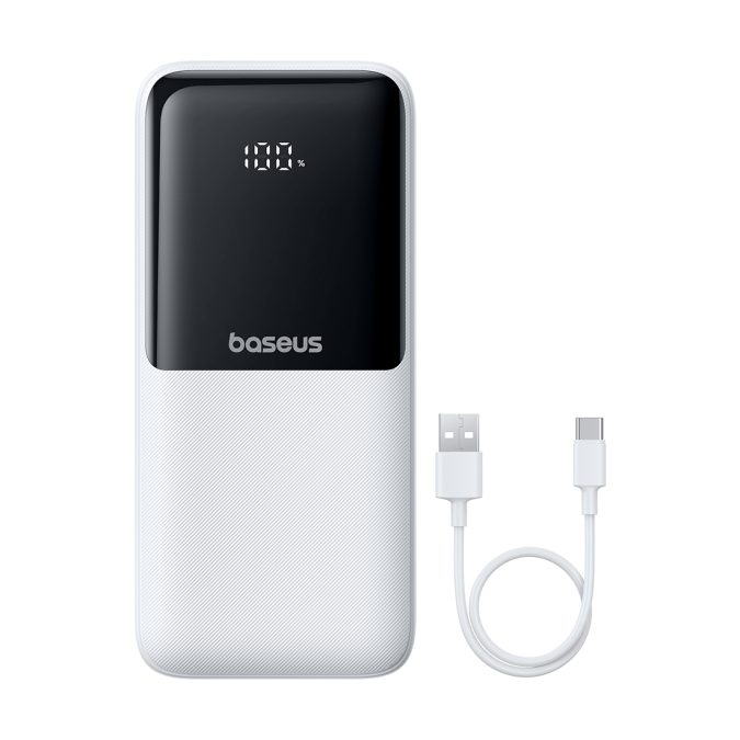Портативный внешний аккумулятор, Baseus, Lipow (P10079102213-00), 20000mAh 22.5W White