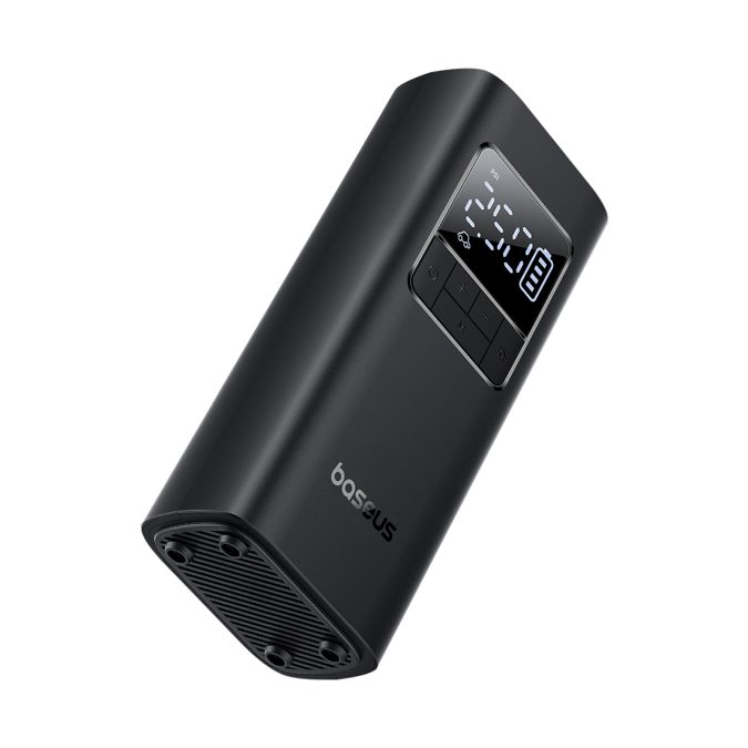 Автомобильный компрессор, Baseus, Super Mini Pro (C11159300111-00), 50W, 4000 мАч/14,8 Втч, 5V=2A, Черный