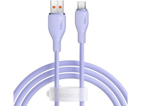 Интерфейсный кабель, Baseus, Pudding (P10355703511-B1), USB to Type-C, 100W, 1.2m, Фиолетовый
