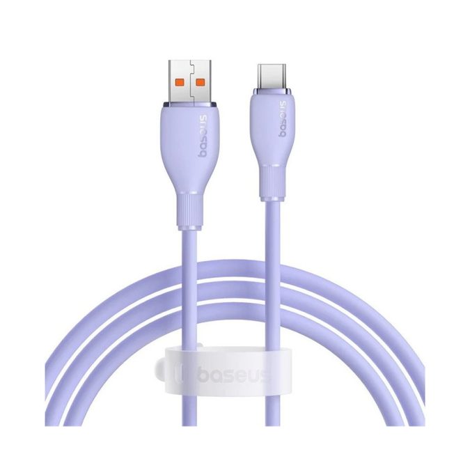 Интерфейсный кабель, Baseus, Pudding (P10355703511-B1), USB to Type-C, 100W, 1.2m, Фиолетовый