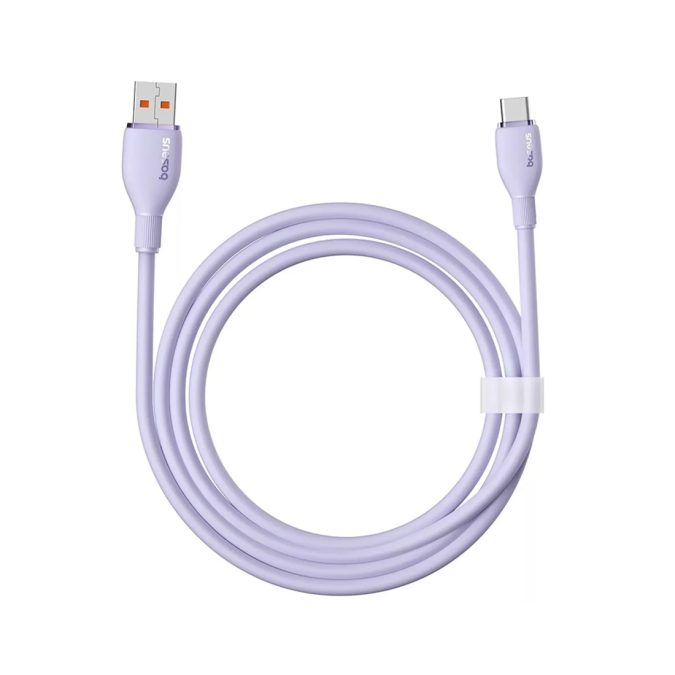 Интерфейсный кабель, Baseus, Pudding (P10355703511-B1), USB to Type-C, 100W, 1.2m, Фиолетовый