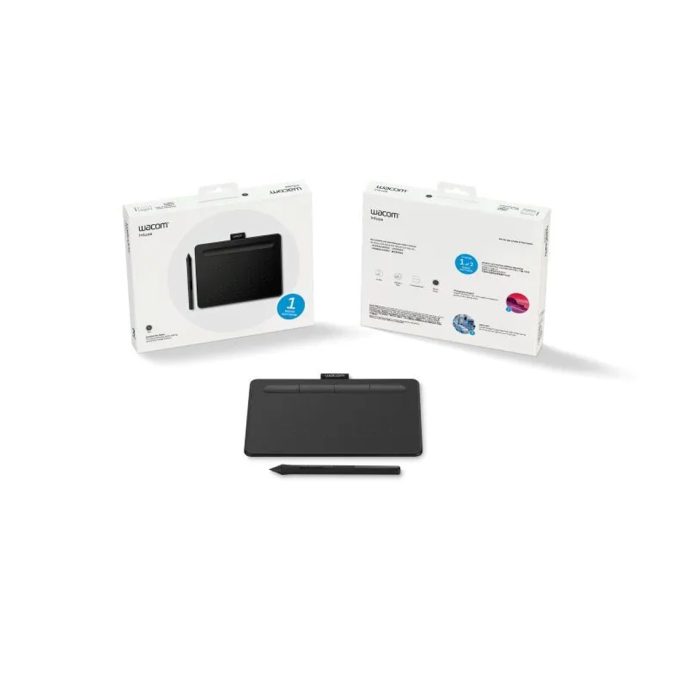 Графический планшет, Wacom, Intuos S CTL-4100K-N (CTL-4100/K0-BX), Разрешение 2540 lpi, Чувствительность к нажатию 4096, 4 программируемые клавиши, 2 клавиши на пере, Размер планшета 200*160*8,8 мм, Чёрный