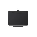 Графический планшет, Wacom, Intuos M CTL-6100K-B (CTL-6100/K0-BX), Разрешение 2540 lpi, Чувствительность к нажатию 4096, 4 программируемые клавиши, 2 клавиши на пере, Размер планшета 264*200*8,8 мм, Чёрный