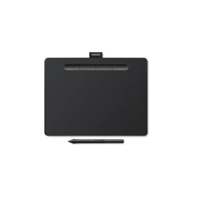 Графический планшет, Wacom, Intuos M CTL-6100K-B (CTL-6100/K0-BX), Разрешение 2540 lpi, Чувствительность к нажатию 4096, 4 программируемые клавиши, 2 клавиши на пере, Размер планшета 264*200*8,8 мм, Чёрный