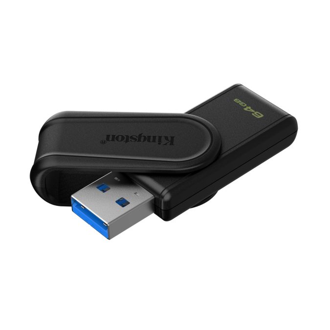USB-накопитель, Kingston, DTXS/64GB, 64GB, USB 3.2, Черный