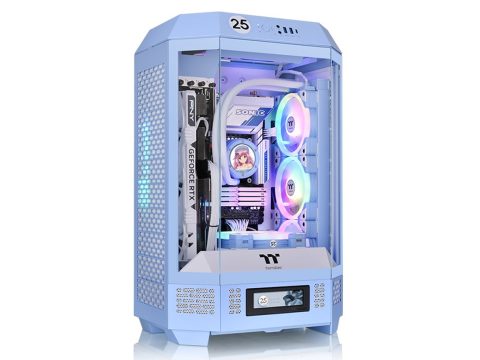 Компьютерный корпус, Thermaltake, The Tower 300 Hydrangea Blue, CA-1Y4-00SFWN-00, Micro-Tower, Mini-ITX/M-ATX, USB 3.2*1, USB 3.0*2, HD Audio/mic, 3*140мм CT140 fan, Максимальная длина видеокарты 400мм, Максимальная высота процессорного кулера 210мм, 3*3,5"/3*2,5", Сталь, 3мм Закаленное стекло*3, 551*342*281мм, Без Б/П, Голубой
