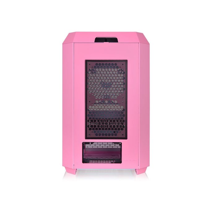 Компьютерный корпус, Thermaltake, The Tower 300 Bubble Pink, CA-1Y4-00SAWN-00, Micro-Tower, Mini-ITX/M-ATX, USB 3.2*1, USB 3.0*2, HD Audio/mic, 3*140мм CT140 fan, Максимальная длина видеокарты 400мм, Максимальная высота процессорного кулера 210мм, 3*3,5"/3*2,5", Сталь, 3мм Закаленное стекло*3, 551*342*281мм, Без Б/П, Розовый