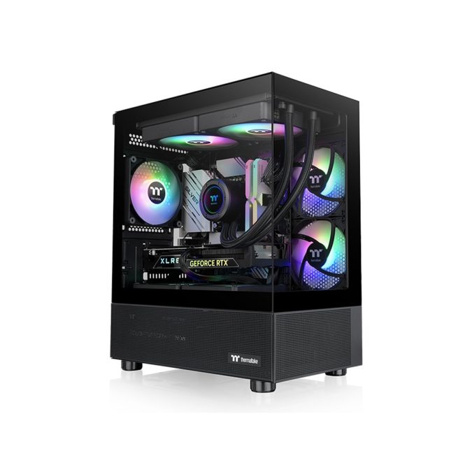 Компьютерный корпус, Thermaltake, View 170 TG ARGB Black, CA-1Z4-00M1WN-00, Micro ATX, Mini ITX, 2*3.5"/1*2.5", Вентилятор 3*12см, Высота кулера до 160 мм, Длина VGA до 340 мм, 438 x 212 x 377.5 мм, Без Б/П, Черный