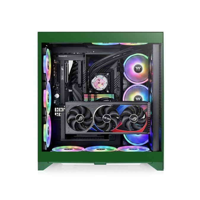 Компьютерный корпус, Thermaltake, CTE E660 MX Racing Green, CA-1Y3-00MCWN-01, E-ATX / ATX / M-ATX / M-ITX, 2*3.5"/2*2.5", Высота кулера до 166 мм, Длина VGA до 415 мм, 558.5 x 270 x 513 мм, Без Б/П, Зеленый