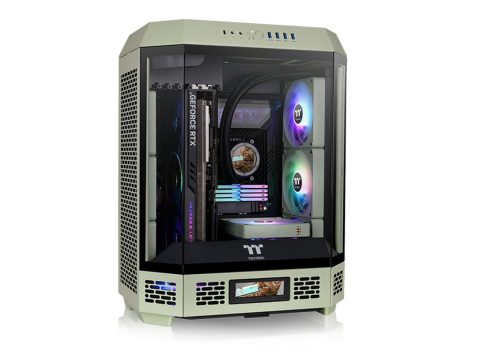 Компьютерный корпус, Thermaltake, The Tower 600 Matcha Green, CA-1Z1-00MEWN-00, Mid Tower, ATX / M-ATX / M-ITX, Type-C*1, USB 3.0*4, HD+Audio*1, 2*140мм вентиляторы, Высота процессорного кулера до 210мм, Длина VGA до 400мм, 1*3,5/3*2,5, Сталь/Пластик/Закаленное стекло, 550х420х286,4мм, Без Б/П, Зеленый