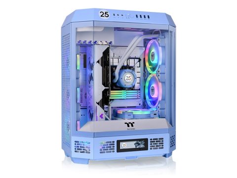 Компьютерный корпус, Thermaltake, The Tower 600 Hydrangea Blue, CA-1Z1-00MFWN-00, Mid Tower, ATX / M-ATX / M-ITX, Type-C*1, USB 3.0*4, HD+Audio*1, 2*140мм вентиляторы, Высота процессорного кулера до 210мм, Длина VGA до 400мм, 1*3,5/3*2,5, Сталь/Пластик/Закаленное стекло, 550х420х286,4мм, Без Б/П, Голубой