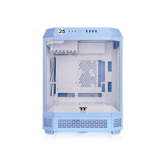 Компьютерный корпус, Thermaltake, The Tower 600 Hydrangea Blue, CA-1Z1-00MFWN-00, Mid Tower, ATX / M-ATX / M-ITX, Type-C*1, USB 3.0*4, HD+Audio*1, 2*140мм вентиляторы, Высота процессорного кулера до 210мм, Длина VGA до 400мм, 1*3,5/3*2,5, Сталь/Пластик/Закаленное стекло, 550х420х286,4мм, Без Б/П, Голубой