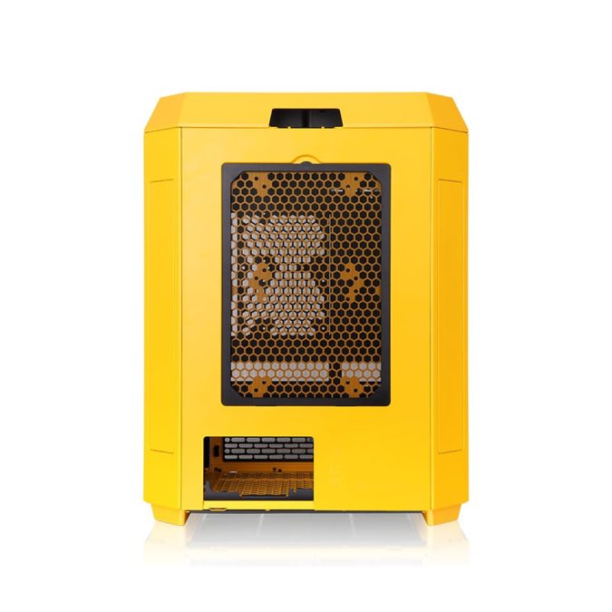 Компьютерный корпус, Thermaltake, The Tower 600 Bumblebee, CA-1Z1-00M4WN-00, Mid Tower, ATX / M-ATX / M-ITX, Type-C*1, USB 3.0*4, HD+Audio*1, 2*140мм вентиляторы, Высота процессорного кулера до 210мм, Длина VGA до 400мм, 1*3,5/3*2,5, Сталь/Пластик/Закаленное стекло, 550х420х286,4мм, Без Б/П, Жёлтый