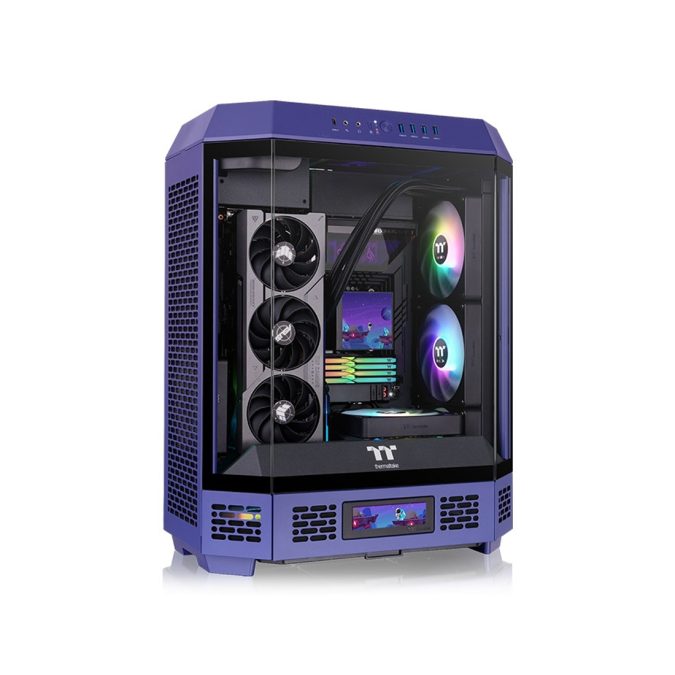 Компьютерный корпус, Thermaltake, The Tower 600 Future Dusk, CA-1Z1-00MNWN-00, Mid Tower, ATX / M-ATX / M-ITX, Type-C*1, USB 3.0*4, HD+Audio*1, 2*140мм вентиляторы, Высота процессорного кулера до 210мм, Длина VGA до 400мм, 1*3,5/3*2,5, Сталь/Пластик/Закаленное стекло, 550х420х286,4мм, Без Б/П, Синий