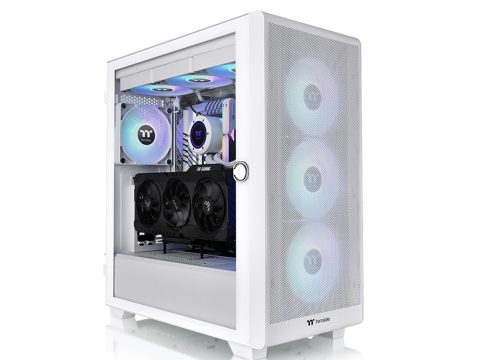 Компьютерный корпус, Thermaltake, S250 TG ARGB Snow, CA-1Y6-00M6WN-00, ATX / m-ATX / m-ITX, 2*3.5"/2*2.5", Высота кулера до 165 мм, Длина VGA до 400 мм, 490 x 218 x 462 мм, Без Б/П, Белый