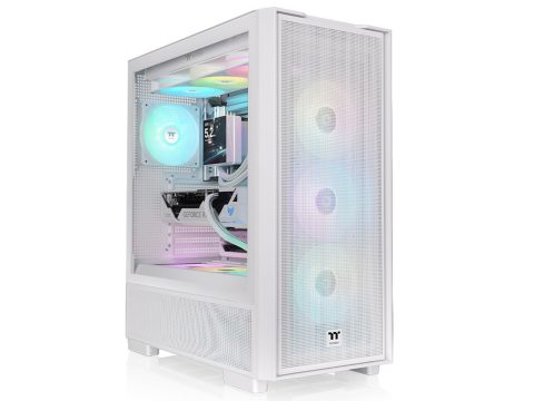 Компьютерный корпус, Thermaltake, S380 TG ARGB Snow, CA-11K-00M6WN-00, ATX / m-ATX / m-ITX, 2*3.5"/2*2.5", Высота кулера до 180 мм, Длина VGA до 400 мм, 536 x 238 x 485 мм, Без Б/П, Белый