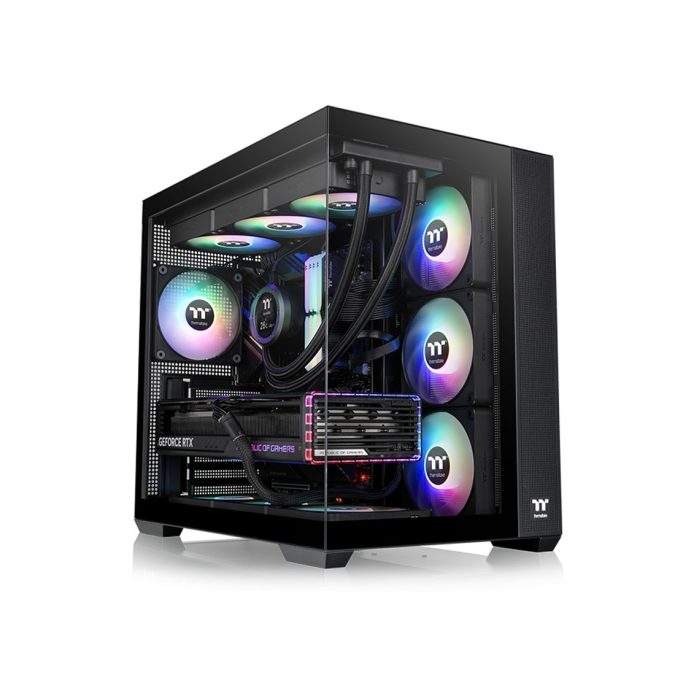 Компьютерный корпус, Thermaltake, View 380 TG ARGB, CA-1Z2-00M1WN-00, ATX / Micro ATX / Mini ITX, 1*3.5"/2*2.5", Высота кулера до 160 мм, Длина VGA до 415 мм, 410 x 285 x 442 мм, Без Б/П, Черный