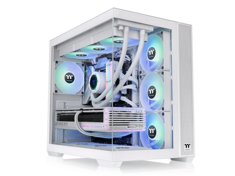 Компьютерный корпус, Thermaltake, View 380 TG ARGB Snow, CA-1Z2-00M6WN-00, ATX / m-ATX / m-ITX, 1*3.5"/2*2.5", Высота кулера до 160 мм, Длина VGA до 415 мм, 410 x 285 x 442 мм, Без Б/П, Белый