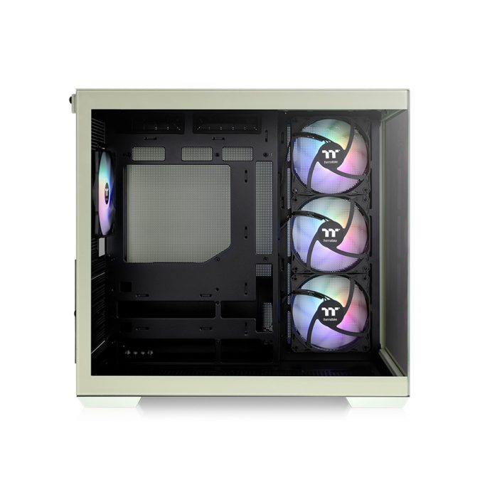 Компьютерный корпус, Thermaltake, View 380 TG ARGB Matcha Green, CA-1Z2-00MEWN-00, ATX / M-ATX / M-ITX, 1*3.5"/2*2.5", Высота кулера до 160 мм, Длина VGA до 415 мм, 410 x 285 x 442 мм, Без Б/П, Зеленый