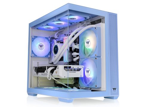 Компьютерный корпус, Thermaltake, View 380 TG ARGB Hydrangea Blue, CA-1Z2-00MFWN-00, ATX / m-ATX / m-ITX, 1*3.5"/2*2.5", Высота кулера до 160 мм, Длина VGA до 415 мм, 410 x 285 x 442 мм, Без Б/П, Синий