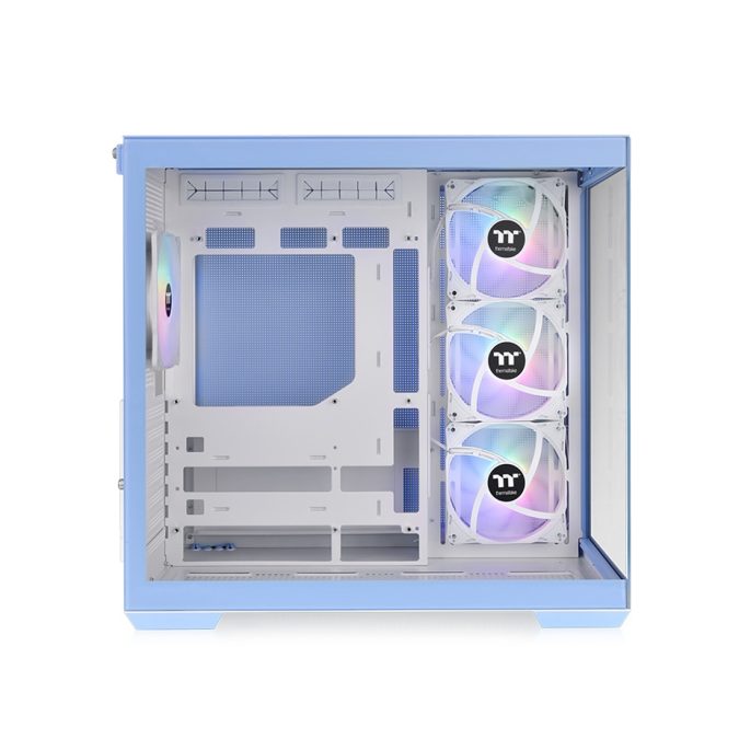 Компьютерный корпус, Thermaltake, View 380 TG ARGB Hydrangea Blue, CA-1Z2-00MFWN-00, ATX / m-ATX / m-ITX, 1*3.5"/2*2.5", Высота кулера до 160 мм, Длина VGA до 415 мм, 410 x 285 x 442 мм, Без Б/П, Синий
