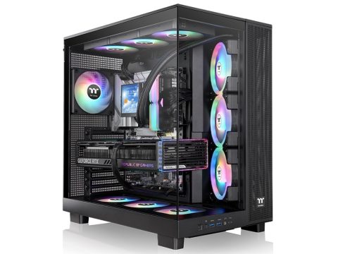 Компьютерный корпус, Thermaltake, View 380 XL TG ARGB, CA-11E-00M1WN-00, ATX / Micro ATX / Mini ITX, 1*3.5"/2*2.5", Высота кулера до 160 мм, Длина VGA до 420 мм, 471 x 288 x 469 мм, Без Б/П, Черный