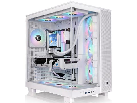 Компьютерный корпус, Thermaltake, View 380 XL TG ARGB Snow, CA-11E-00M6WN-00, ATX / m-ATX / m-ITX, 1*3.5"/2*2.5", Высота кулера до 160 мм, Длина VGA до 415 мм, 471 x 288 x 469 мм, Без Б/П, Белый