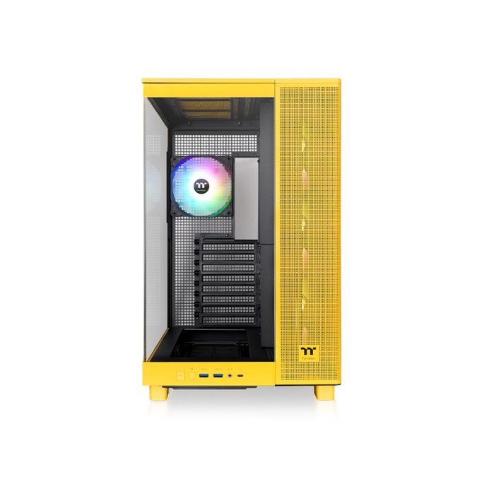 Компьютерный корпус, Thermaltake, View 380 XL TG ARGB Bumblebee, CA-11E-00M4WN-00, E-ATX / ATX / Micro-ATX / Mini-ITX, 1*3.5"/3*2.5", Высота кулера до 160 мм, Длина VGA до 450 мм,471 x 288 x 469 мм, Без Б/П, Желтый