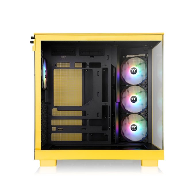 Компьютерный корпус, Thermaltake, View 380 XL TG ARGB Bumblebee, CA-11E-00M4WN-00, E-ATX / ATX / Micro-ATX / Mini-ITX, 1*3.5"/3*2.5", Высота кулера до 160 мм, Длина VGA до 450 мм,471 x 288 x 469 мм, Без Б/П, Желтый
