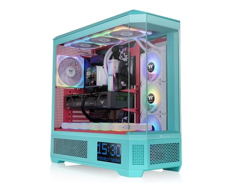 Компьютерный корпус, Thermaltake, View 600 TG Mint Strawberry, CA-11H-00FLWN-00, E-ATX / ATX, 3*3.5"/3*2.5", Высота кулера до 175 мм, Длина VGA до 480 мм, 560  249  584 мм, Без Б/П, Голубой