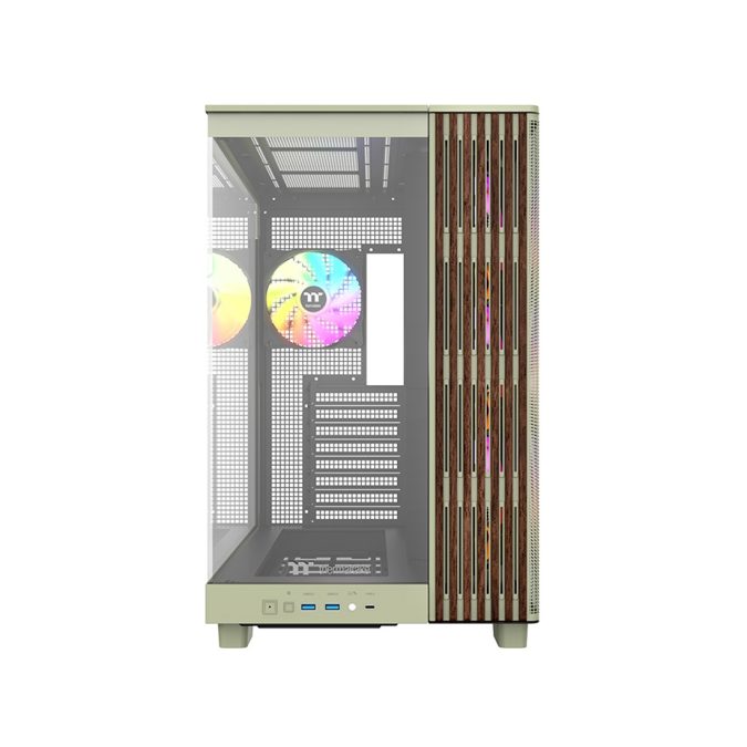 Компьютерный корпус, Thermaltake, View 380 XL WS ARGB Matcha Green, CA-11E-00MEWN-WS, E-ATX / ATX / Micro-ATX / Mini-ITX, 1*3.5"/3*2.5", Высота кулера до 160 мм, Длина VGA до 450 мм, 471 x 288 x 469 мм, Без Б/П, Зеленый
