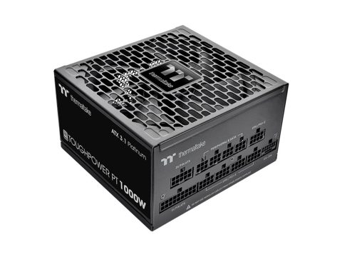Блок питания, Thermaltake, Toughpower PT 1000W, PS-TPP-1000FNFAPE-1, 1000W, ATX, 20+4 pin, 4*PCI-E 6+2 pin, 1*PCI-E 12+4 pin, 6*SATA, 2*4+4 pin, 150x86x140 мм, черный