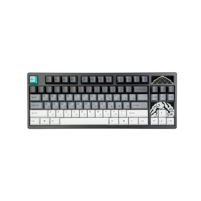 Клавиатура, Varmilo, Yakumo, VA80, A90A007F8A8A06A076, Kailh Prestige Silent, Механическая, Подсветка, 358*136*41мм, Англ/Рус, Серый