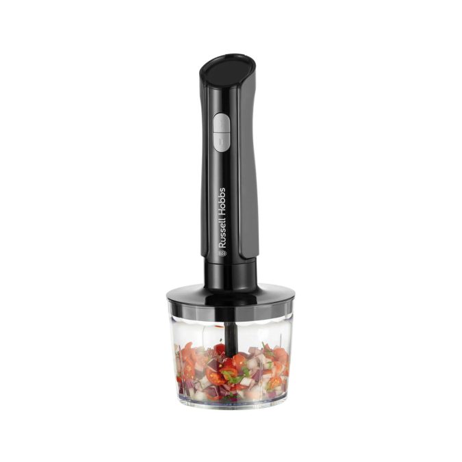 Погружной блендер, Russell Hobbs,27141-56, Мощность 500 Вт, 2 скорости, 3 насадки, Мерный стакан 600 мл, Серебристый