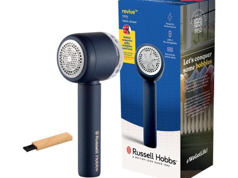 Машинка для удаления катышков с одежды , Russell Hobbs, 27660-56, Мощность 5 Вт, Время работы 90 мин,Время заряда 3 ч, Функция блокировки для транспортировки,Синий