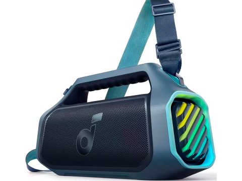 Портативная колонка, soundcore, Boom 2 Plus (A3134031), до 140 Вт, BassUp™ 2.0, 50 Гц – 20 000 Гц, Bluetooth 5.3, до 20 м, USB-C, IPX7 Голубой