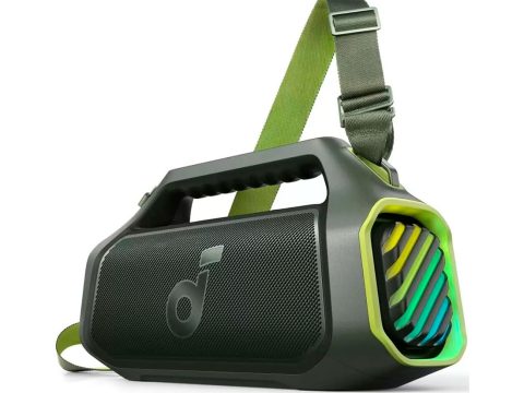 Портативная колонка, soundcore, Boom 2 Plus (A3134061), до 140 Вт, BassUp™ 2.0, 50 Гц – 20 000 Гц, Bluetooth 5.3, до 20 м, USB-C, IPX7 Зеленый