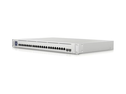 Коммутатор, Ubiquiti, USW-EnterpriseXG-24, Switch, Управляемый L3, 24 порта 1/2.5/5/10 Гбит RJ45, 2 порта SFP28, Стоечный