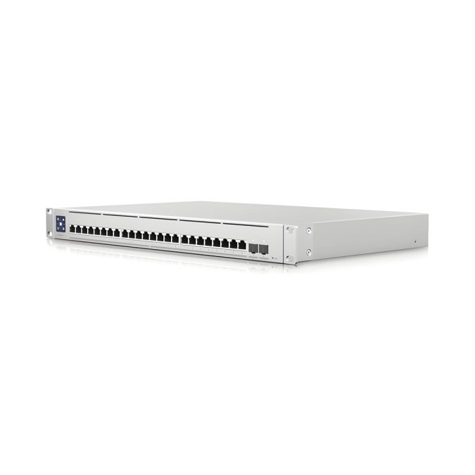 Коммутатор, Ubiquiti, USW-EnterpriseXG-24, Switch, Управляемый L3, 24 порта 1/2.5/5/10 Гбит RJ45, 2 порта SFP28, Стоечный
