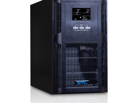 Источник бесперебойного питания, SVC, PT-2K-LCD, Мощность 2000ВА/2000Вт, PT-cерия, On-Line, LCDUSBRS-232, SMART, Диапазон работы AVR: 115-300В, Бат.: 12В/7.5Aч*6шт., Вентилятор: 8см*2шт., 4 вых., Чёрный