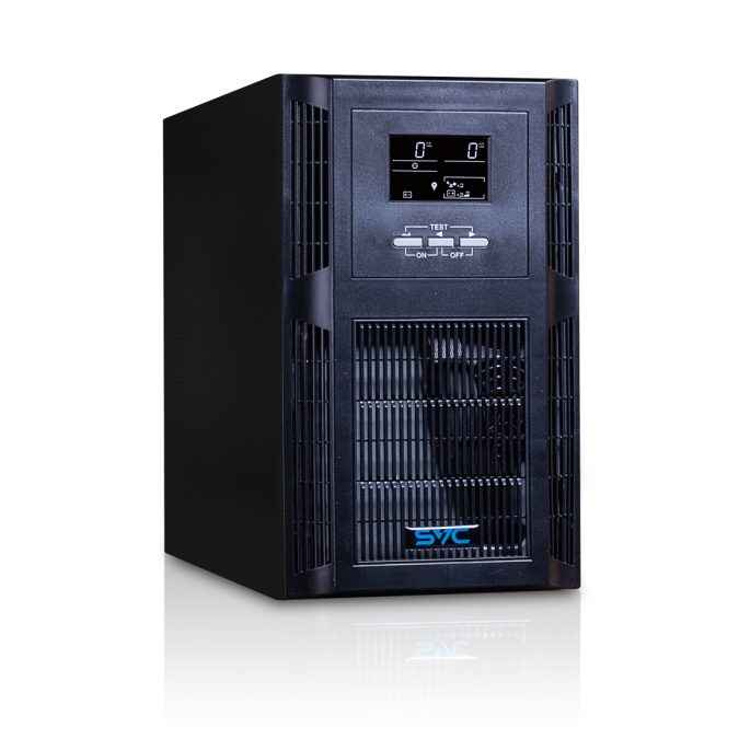 Источник бесперебойного питания, SVC, PT-2K-LCD, Мощность 2000ВА/2000Вт, PT-cерия, On-Line, LCDUSBRS-232, SMART, Диапазон работы AVR: 115-300В, Бат.: 12В/7.5Aч*6шт., Вентилятор: 8см*2шт., 4 вых., Чёрный