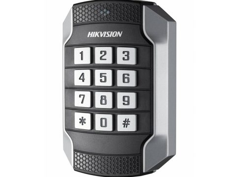 Считыватель контроля доступа, Hikvision, DS-K1104MK, Металлический антивандальный считыватель, чтение карт M1 (1356 МГц) RS485/ Wiegand(W26/W34), от -20 °C до 65 °C, IP65 IK10 12 VDC