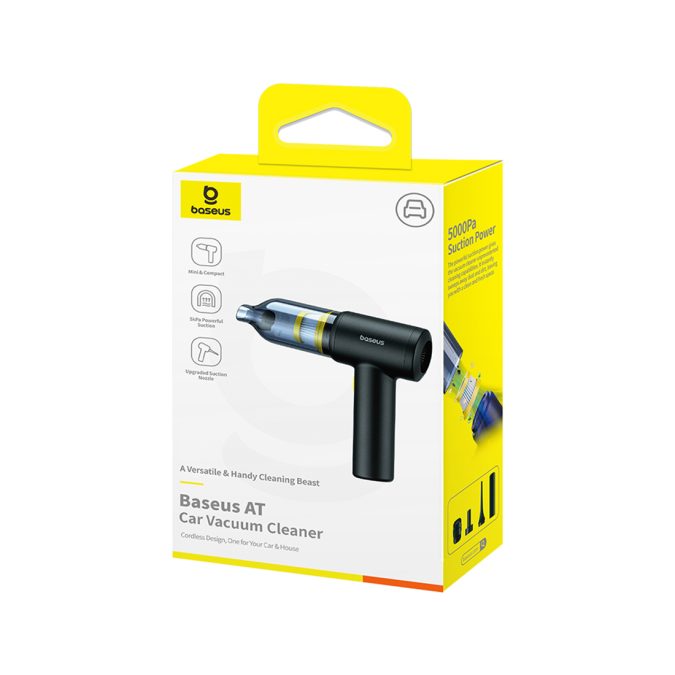 Автомобильный пылесос, Baseus, AT Car Vacuum Cleaner (C30476600121-00), (5000pa), Cosmic Black