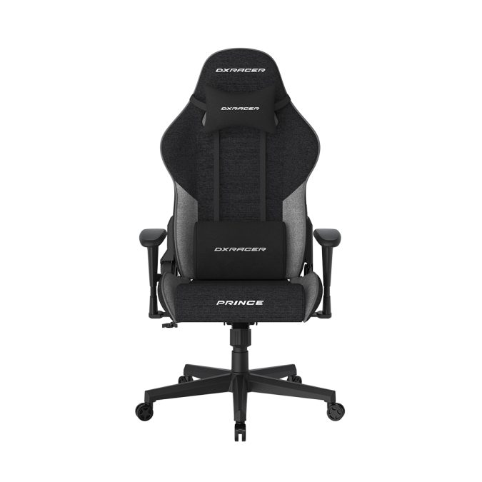 Игровое компьютерное кресло, DX Racer, GC/LPF24FBC/NG, Prince series, Грузоподъемность 90 кг, Ткань FBC, Вид наполнителя: губчатая пена высокой плотности (54 кг/м), Металлическая основа кресла, Механизм качания: топ-ган, Прорезиненные колеса в комплектации, Черно-серый