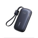 Портативный внешний аккумулятор, Baseus, EnerFill FC21 Qpow 3 Ultra (E0027Q00), 10000 мА·ч, 45 Вт, USB-C, USB-A, Lightning, Встроенный съёмный кабель, PD, QC, SCP, UFCS, Цифровой дисплей, Чёрный