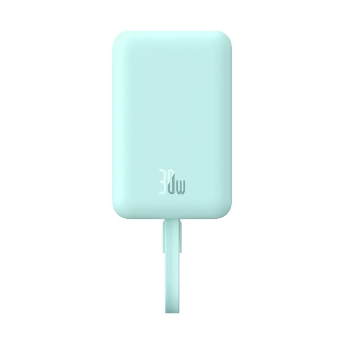 Портативный внешний аккумулятор, Baseus, Magnetic Mini (P1002210B333-00), 10000mAh, 30W, Голубой